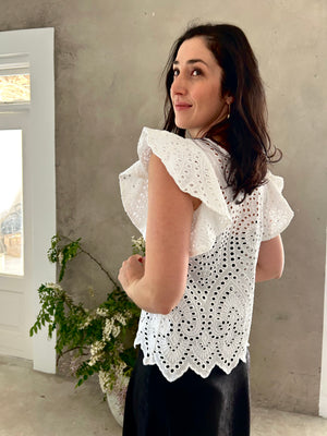 NEW - ANGLAISE | FRILL BOW BLOUSE