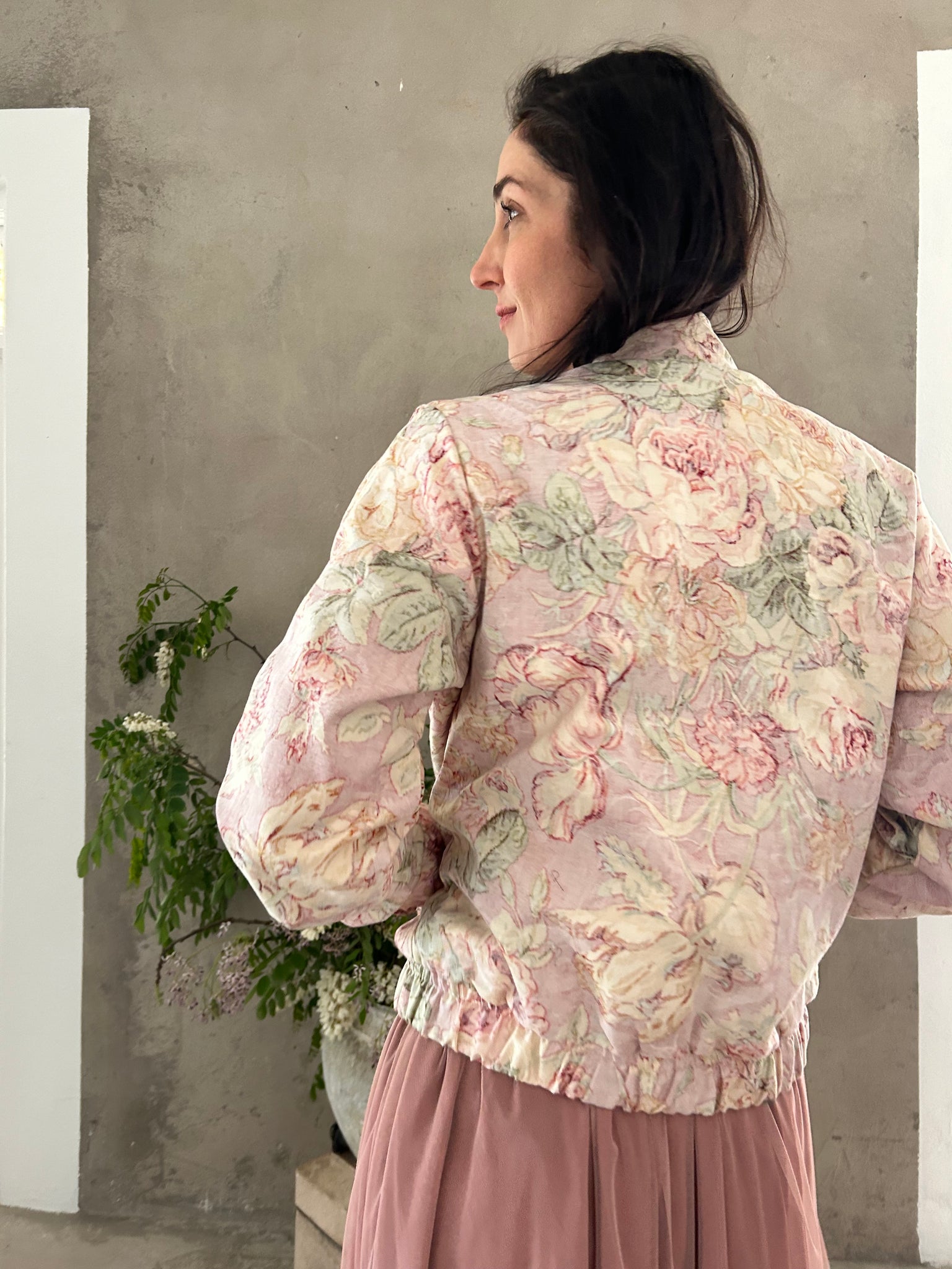 FADED FLORAL | BOMBER JACKET